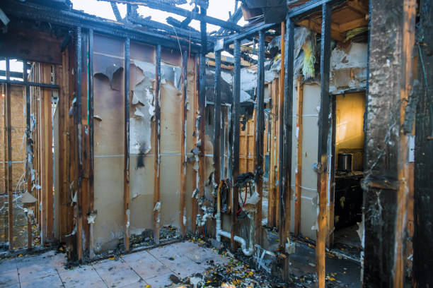 Professional Emergency Fire Cleanup technician working in Salisbury, MO
